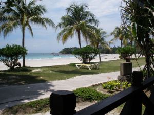 This is the view from  the chalet at Bintan island, Indonesia.