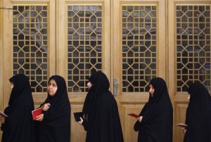 Iranian women voting in the city of Qom. (Pic from TPM, Newscom/AFP)